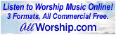 Listen to commercial-free worship music brought to you by AllWorship.com.